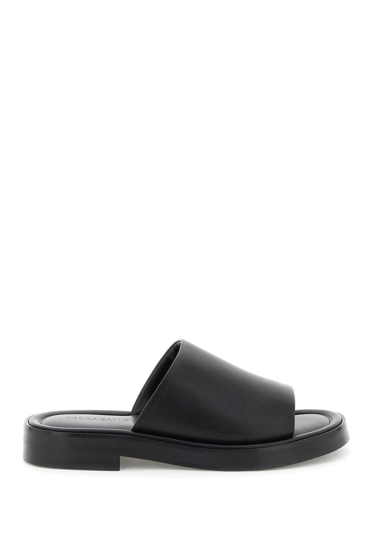FERRAGAMO Leather Slide Sandals for Women