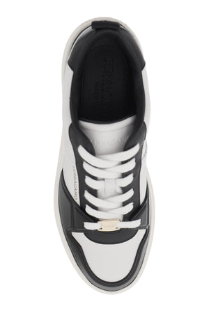 FERRAGAMO Two-Tone Leather Sneakers for Men - Classic Style and Sophistication