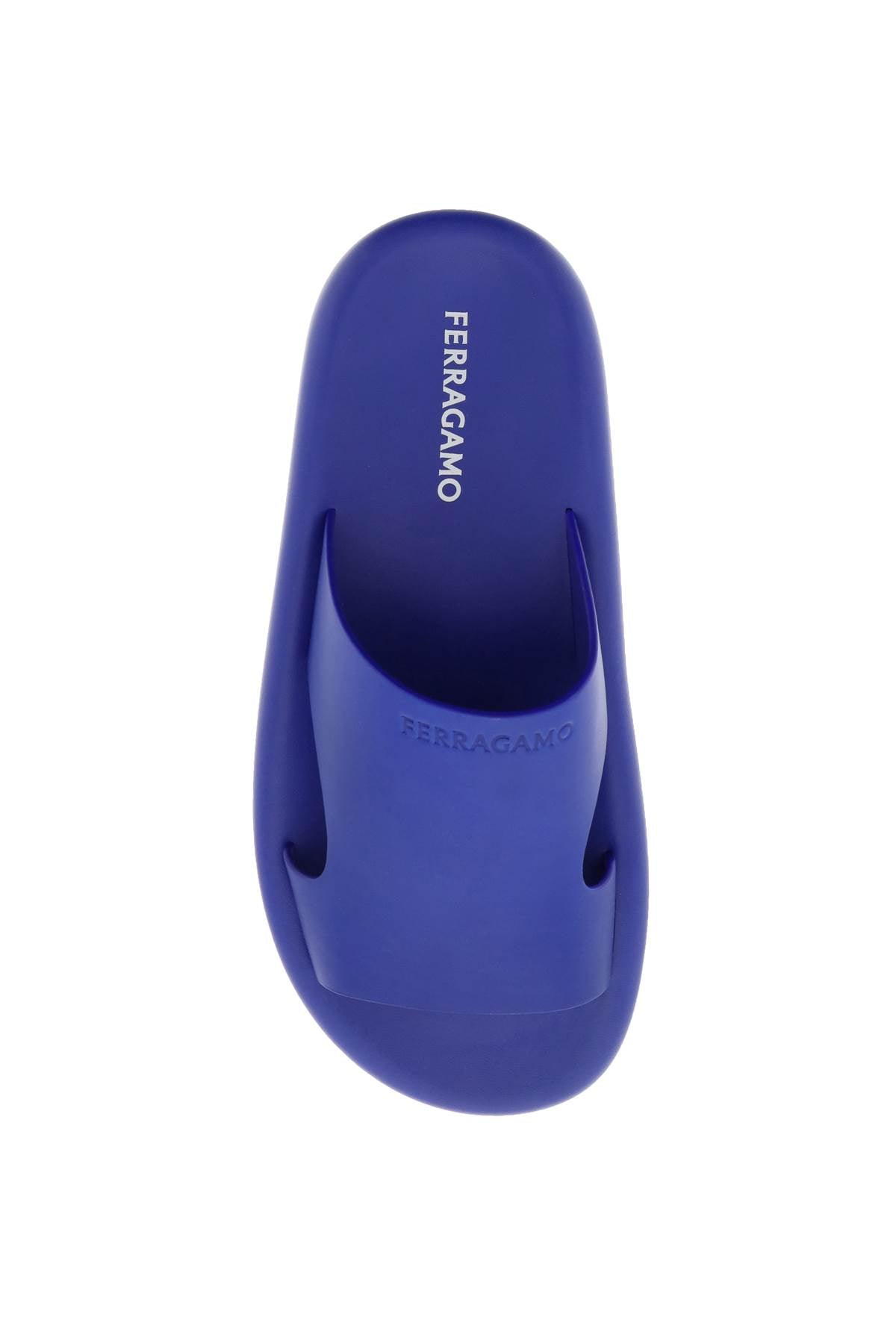 FERRAGAMO Cut-Out Slide Sandals for Men in Blue