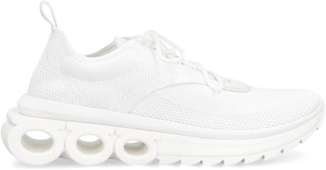 FERRAGAMO White Low-Top Fashion Sneakers for Women - FW23 Collection