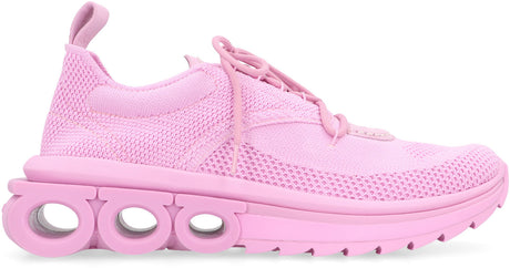 FERRAGAMO Pink NUBUCK Low-Top Sneakers for Women