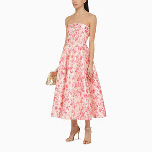 PHILOSOPHY DI LORENZO SERAFINI Floral Print Flared Hem Corset Dress for Women - SS24 Collection