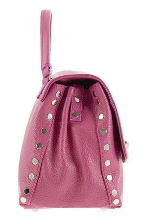 粉红色真皮手提包-女性时尚耐用