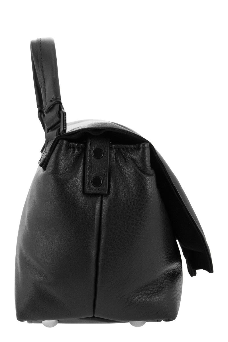 ZANELLATO Versatile Black Postman Handbag for Trendy Women - FW23 Collection
