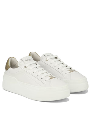 FERRAGAMO Modern White Leather Sneakers for Women - SS24 Collection