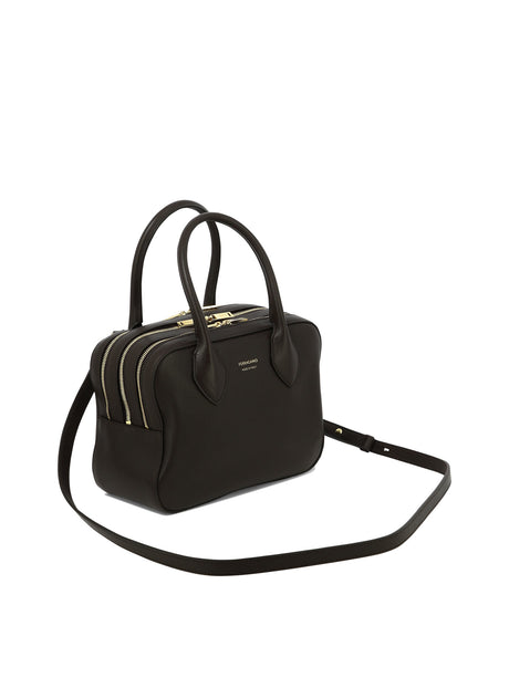 FERRAGAMO Brown Leather Top-Handle Handbag for Women - SS24 Collection