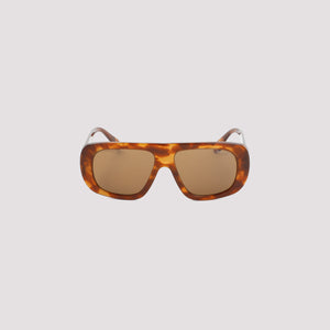 GIORGIO ARMANI Irregular-Shaped Sunglasses for Men and Women in Brown for FW23