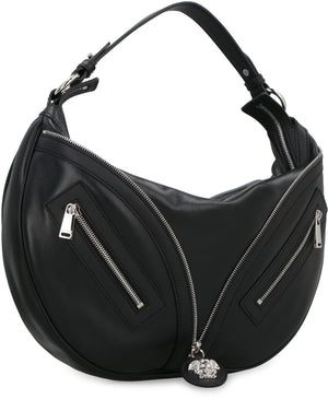 VERSACE Sophisticated Black Leather Shoulder Bag for Women