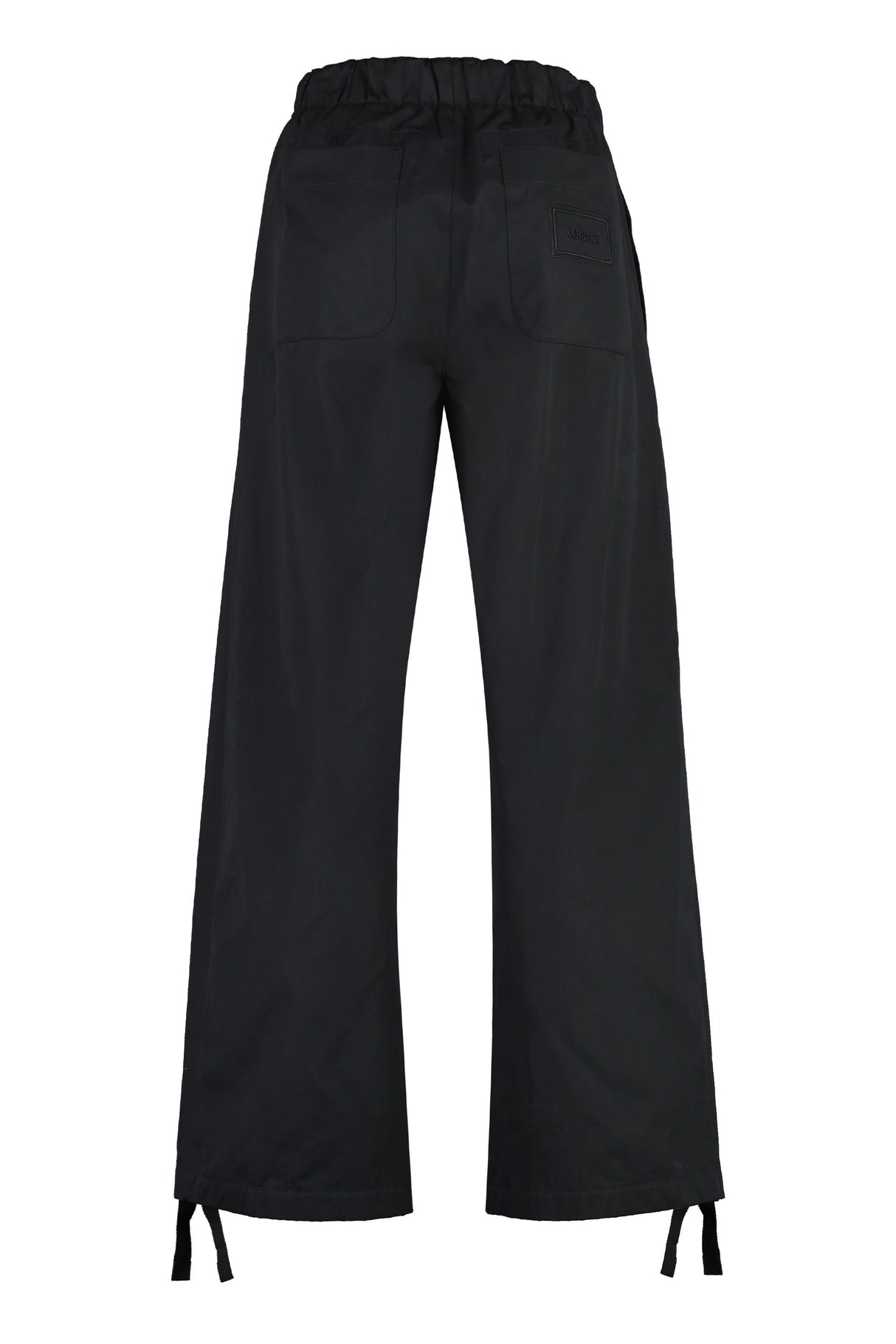 VERSACE Ultimate Men's Black Cotton Trousers for SS23