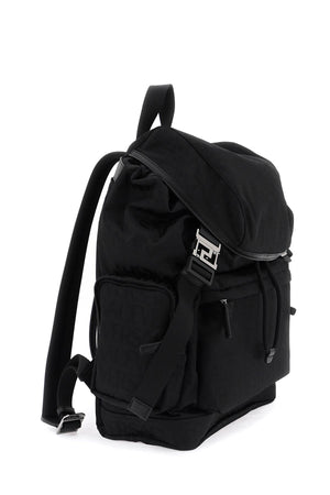 VERSACE Sleek and Sophisticated All-Over Nylon Backpack for Men