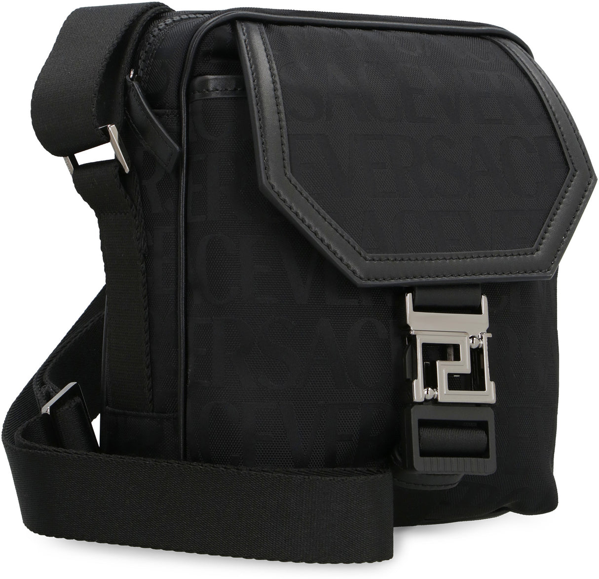 VERSACE Tone-On-Tone Jacquard Crossbody Handbag for Men