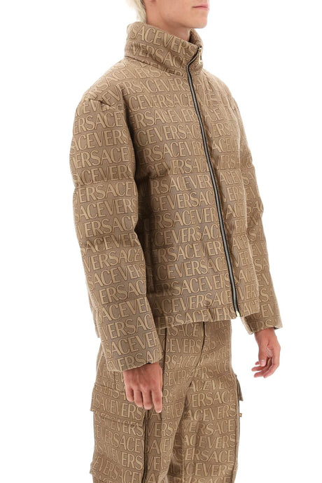 男士高领棉混纺全块羽绒夹克 - FW23