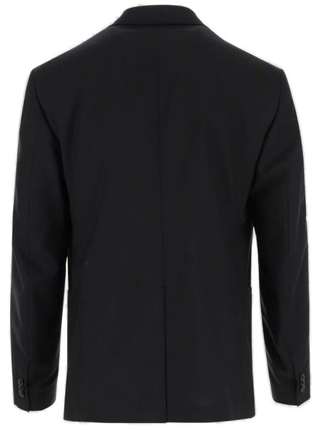 VERSACE Sophisticated Black Single-Breasted Blazer for Men - FW23