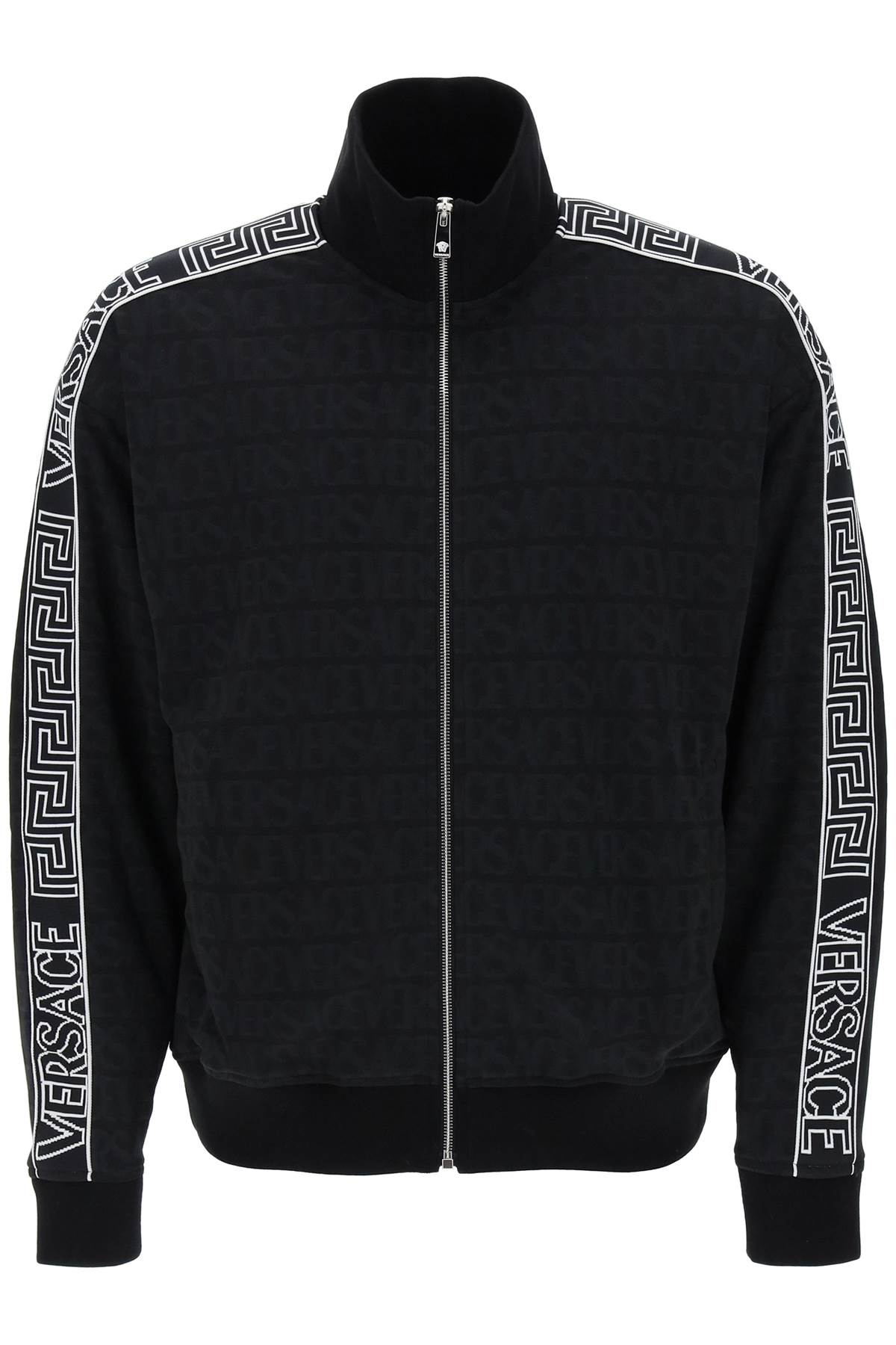 Men's Versace Turtleneck Track Sweatshirt in Black