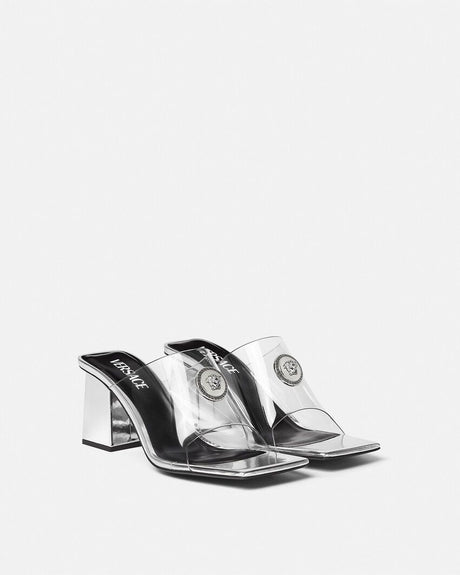 VERSACE Gray Slide Sandals for Women - SS24 Collection