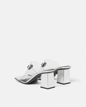 VERSACE Gray Slide Sandals for Women - SS24 Collection