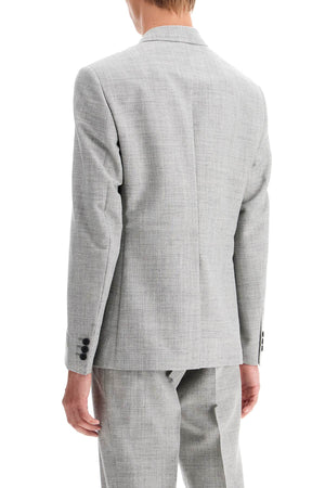 VERSACE DOUBLE-BREASTED WOOL BLEND BLAZER