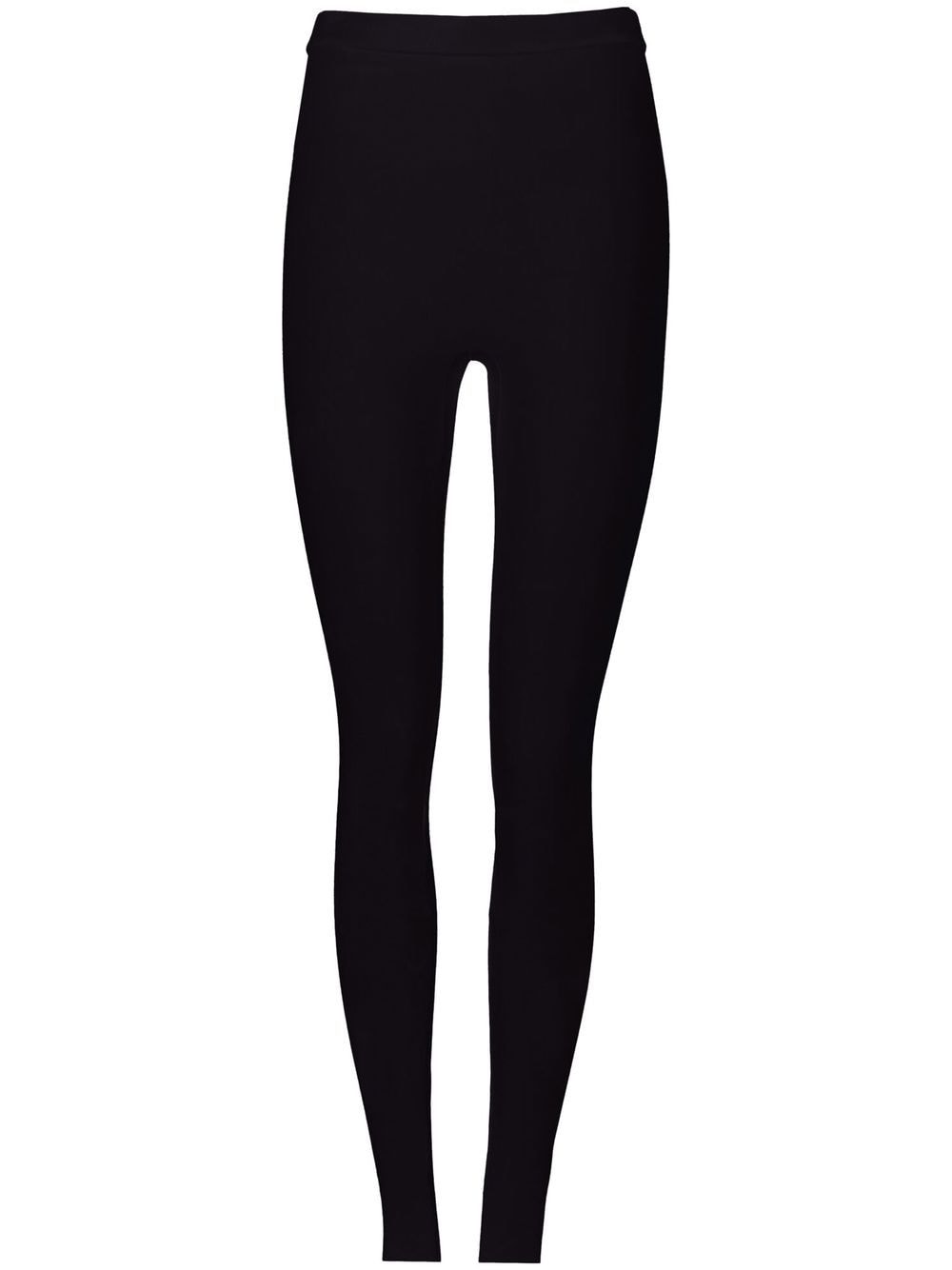 FERRAGAMO Stylish Black Logo-Plaque Leggings for Women - FW23