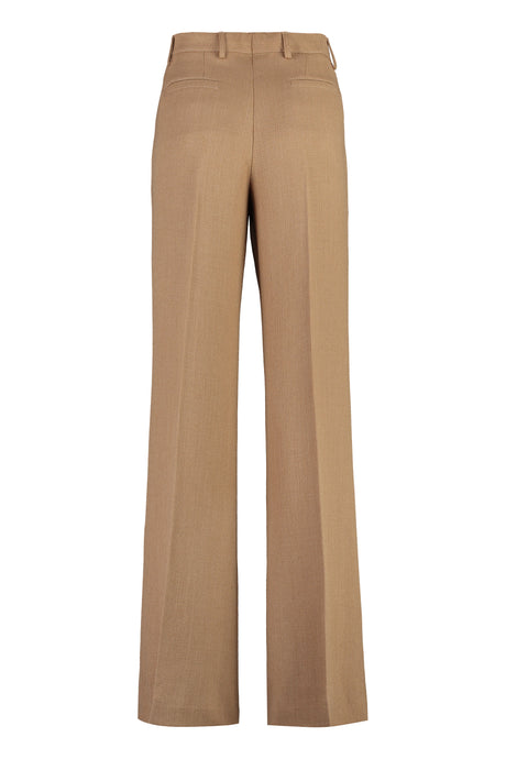 女士垂感宽松长裤 | FW23 系列贝色粘胶和纯羊毛裤款