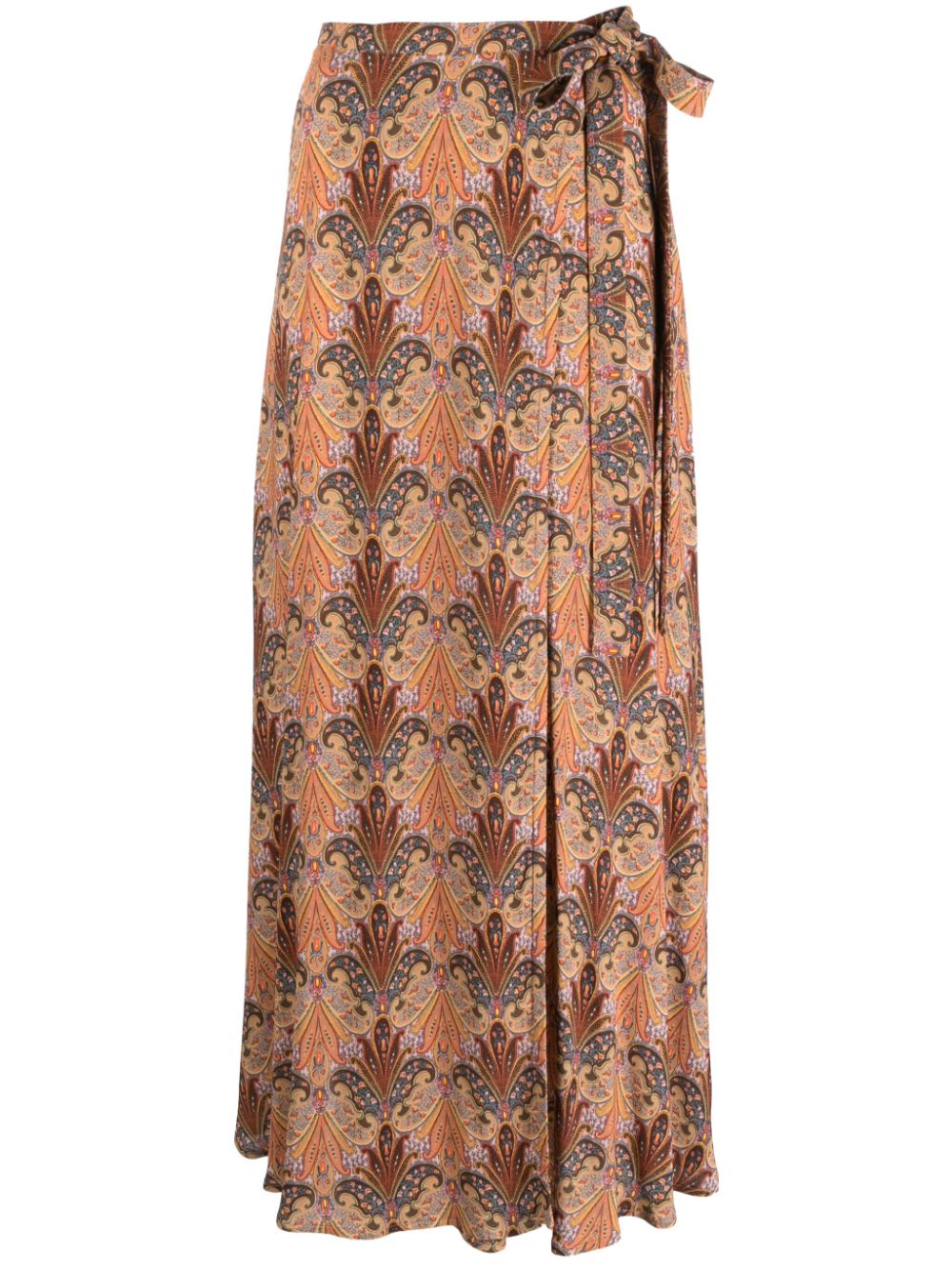ETRO Fall/Winter 2023 Must-Have: Ocher Amoebas Women's Long Skirt