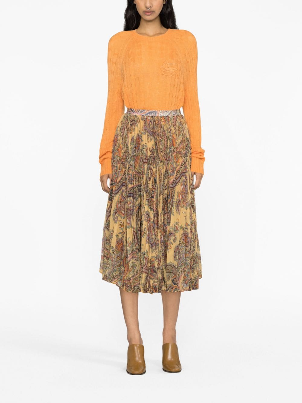 ETRO Stylish Pleated Long Skirt for the Modern Woman