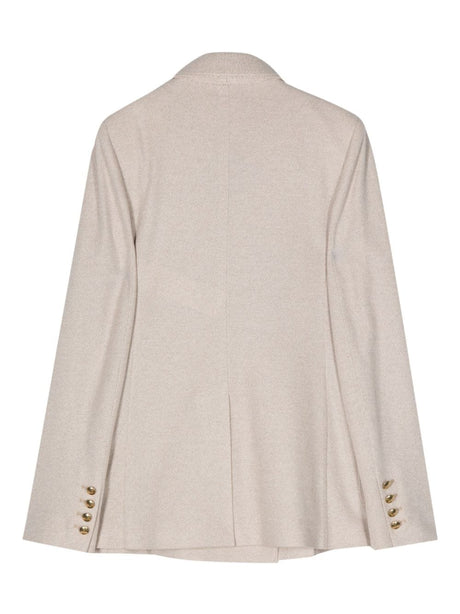 MAX MARA Double-Breasted Cotton Jacket for Women in Beige