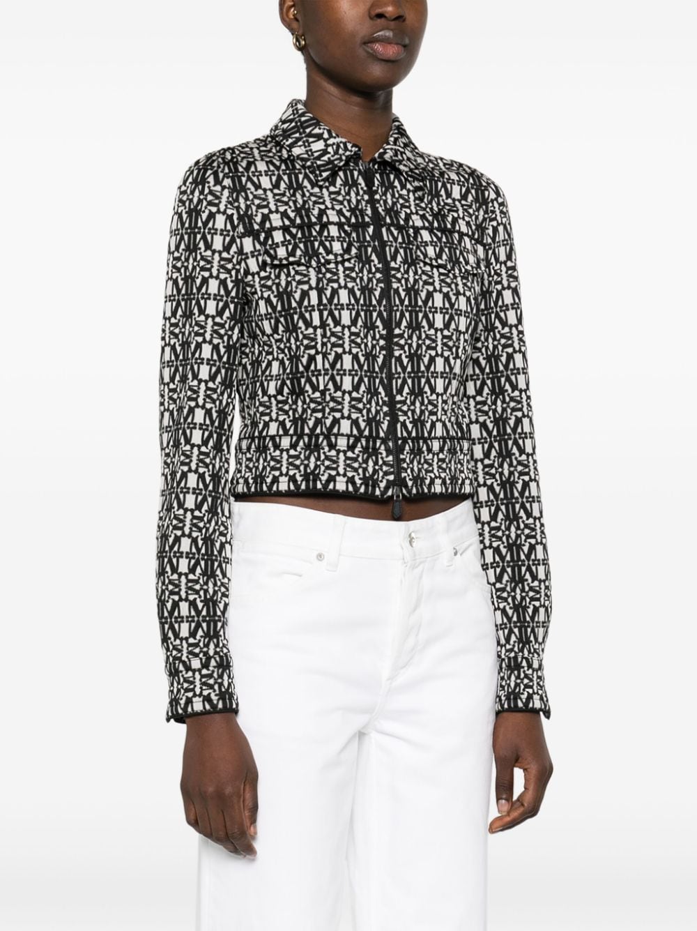 MAX MARA Trendy White Patterned Jacket for Women SS24