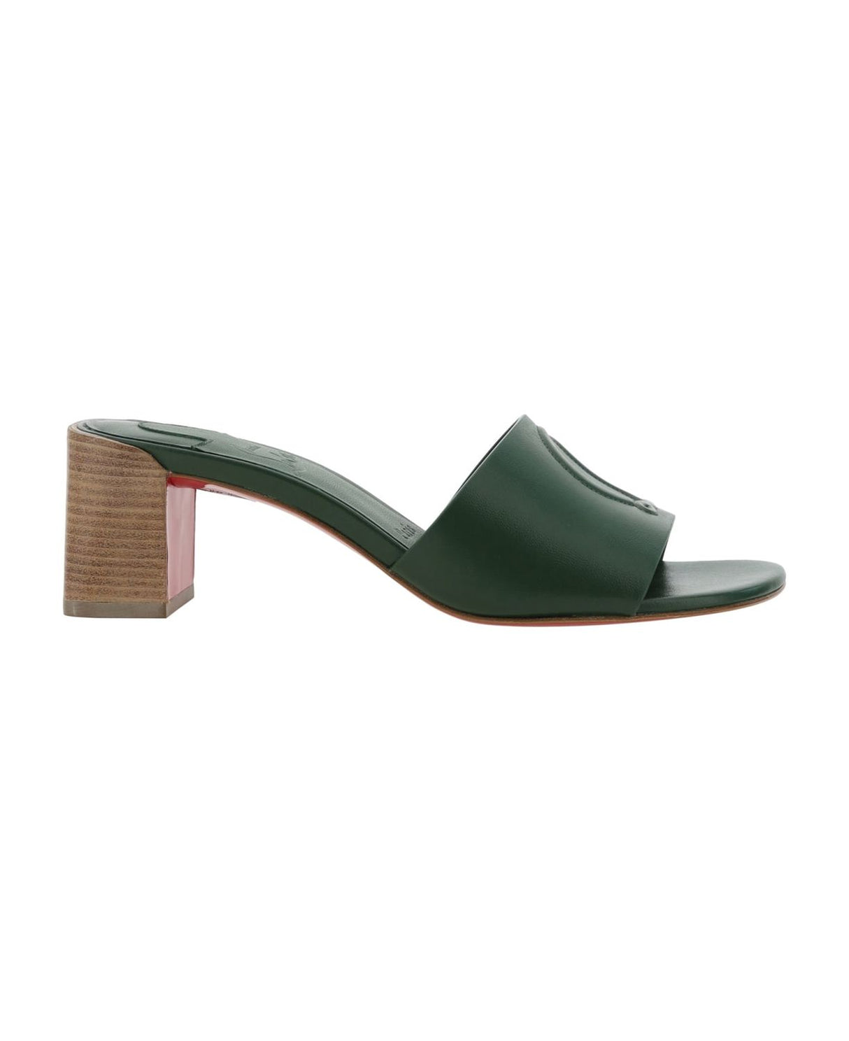 CHRISTIAN LOUBOUTIN Green Leather Sandals for Women