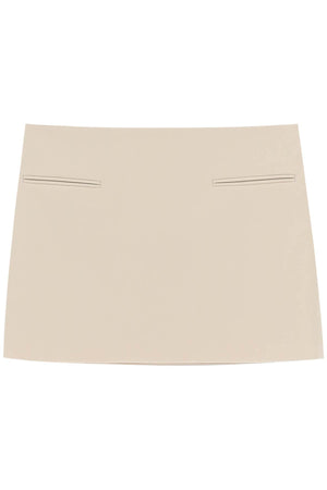 FERRAGAMO Beige Wool Mini-Skirt for Women - SS23 Collection