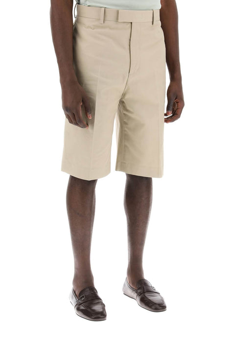 FERRAGAMO Tailored Bermuda Shorts in Beige - Men's Fashion