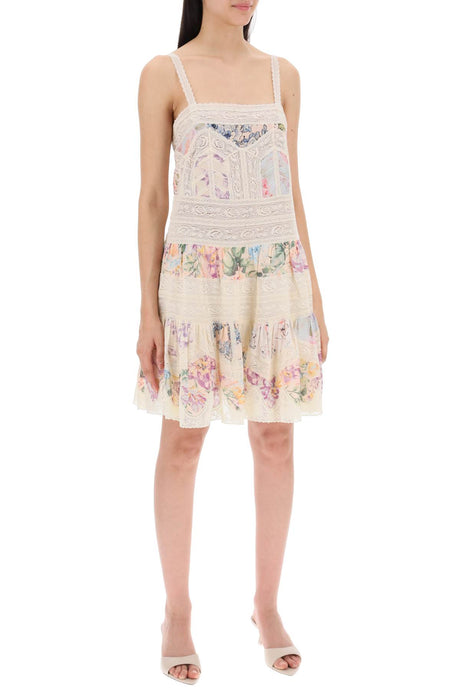 ZIMMERMANN Floral Print and Lace Mini Dress for Women