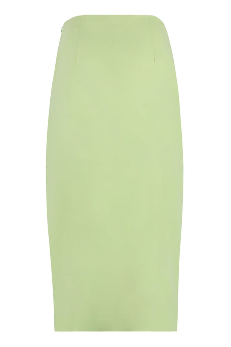 TORY BURCH Satin Wrap Skirt for Women in Green, SS23 Collection