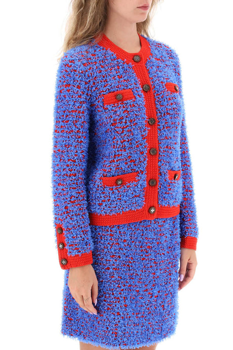 TORY BURCH Confetti Tweed Jacket for Women - Classic Styling and Functional Pockets