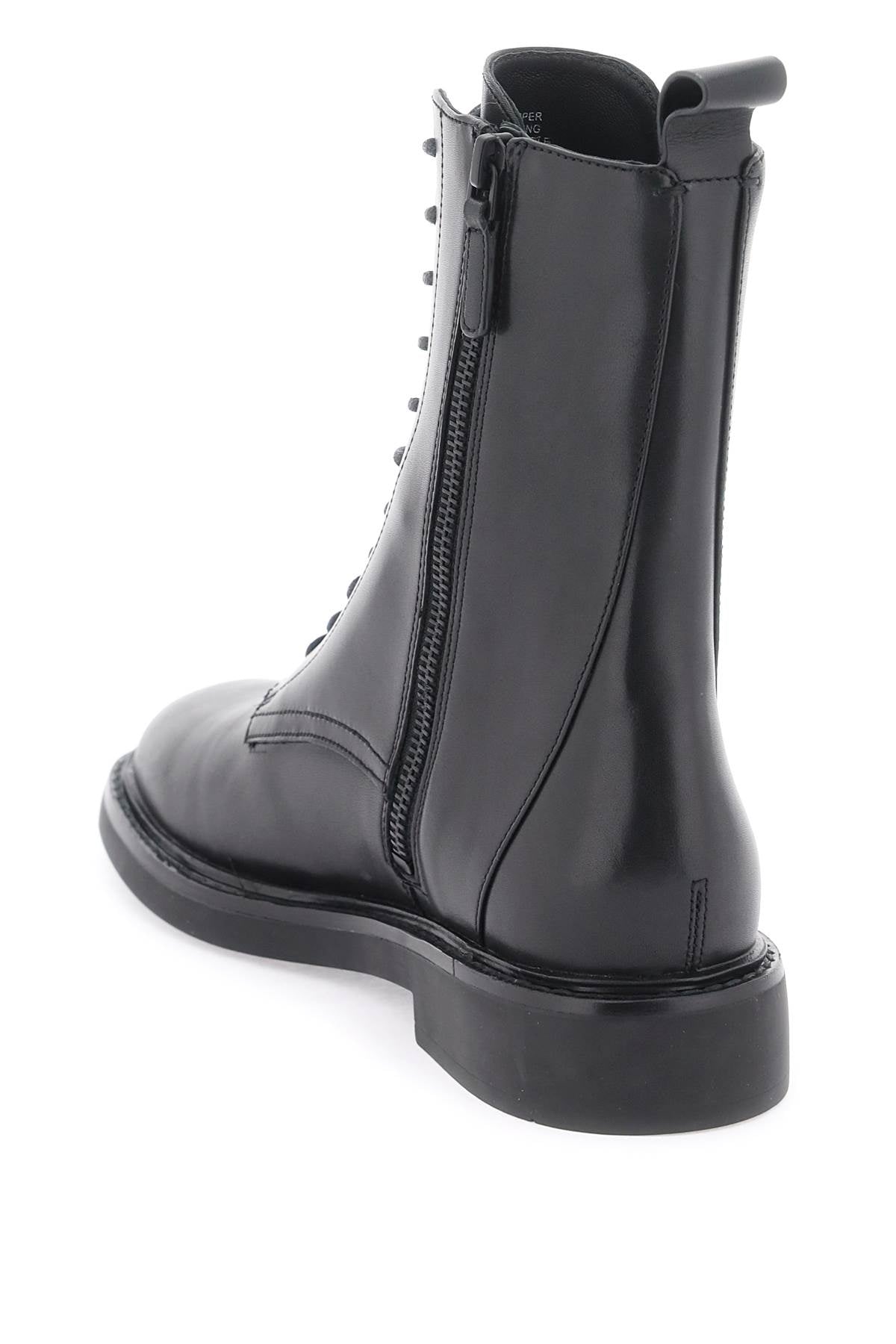 TORY BURCH Iconic Black Leather Combat Boots for Women