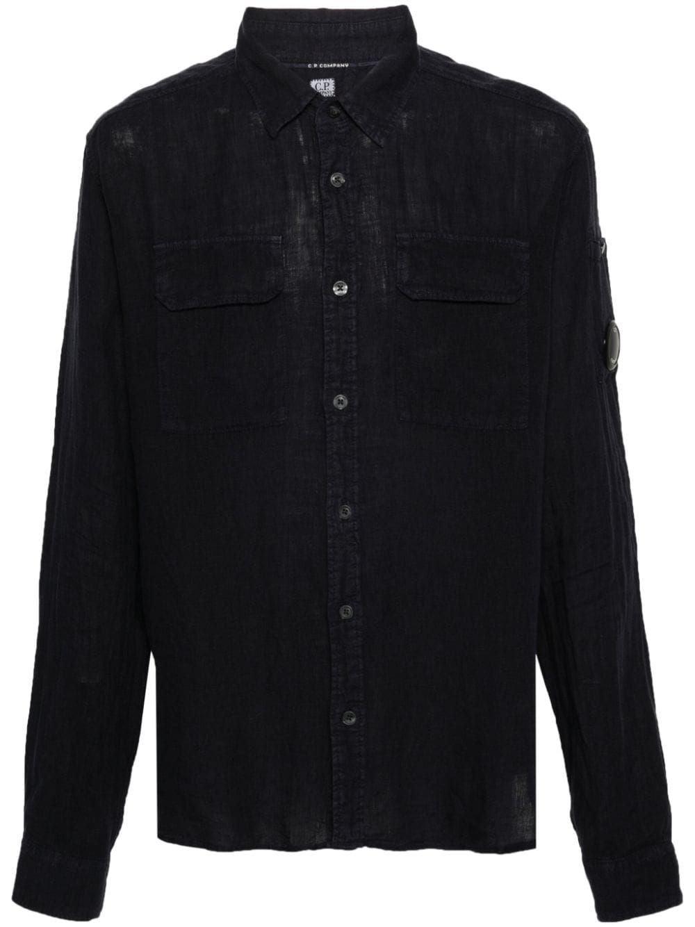 C.P.COMPANY Linen Pocket Shirt for Men in Ttleclipse - SS24 Collection