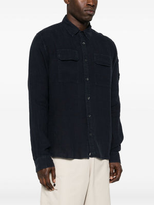 C.P.COMPANY Linen Pocket Shirt for Men in Ttleclipse - SS24 Collection