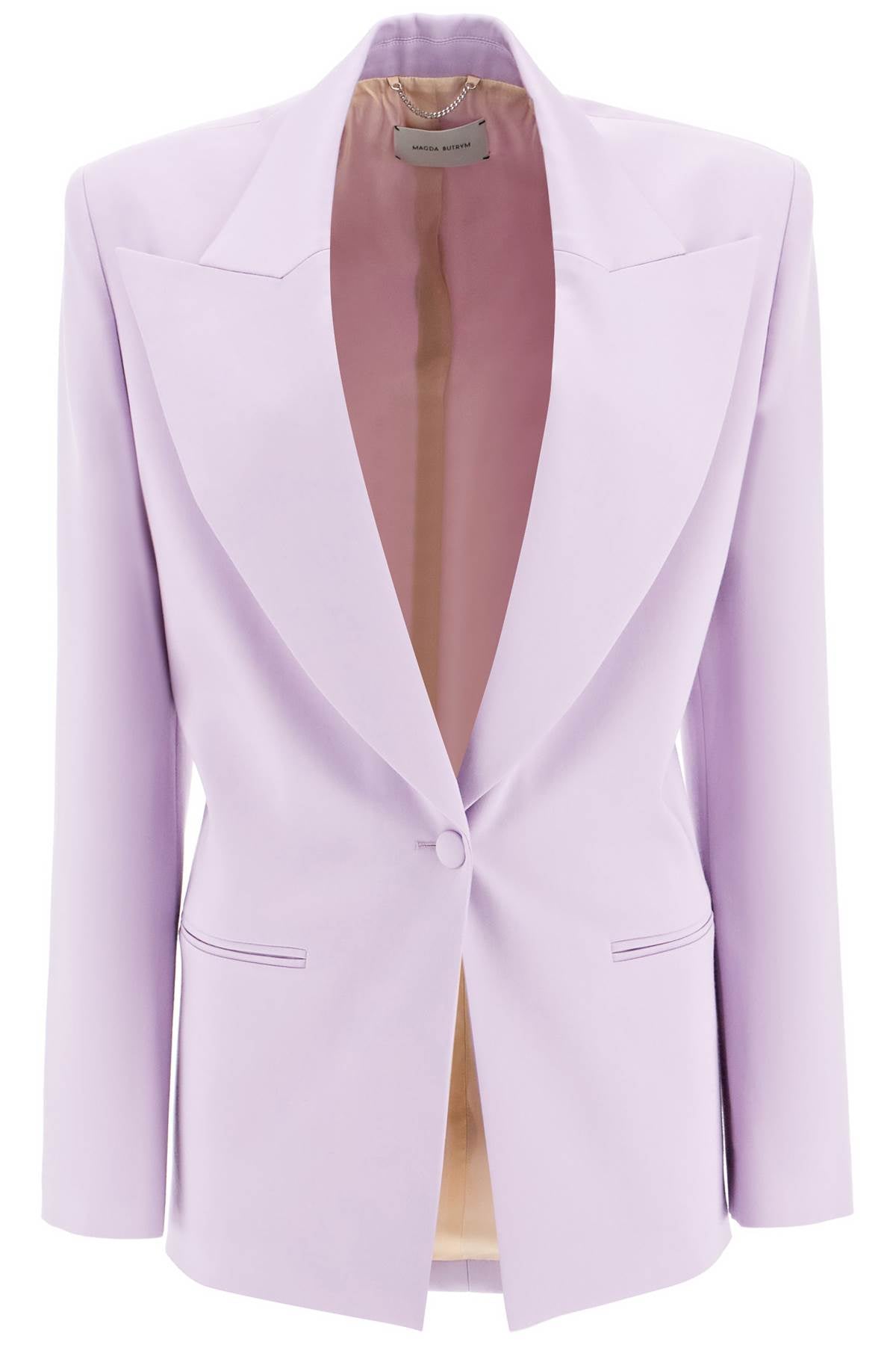 紫色单排扣西服外套