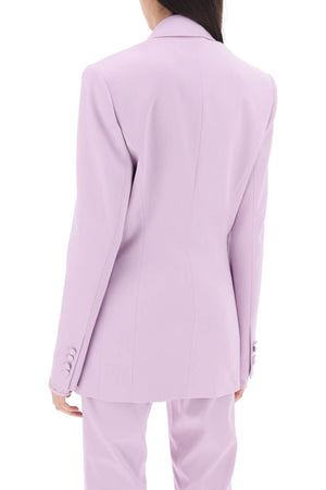 紫色单排扣西服外套