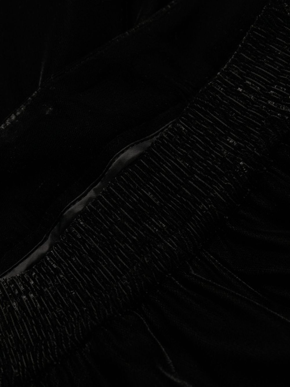 女士原色黑色絨布褲 - FW23 系列