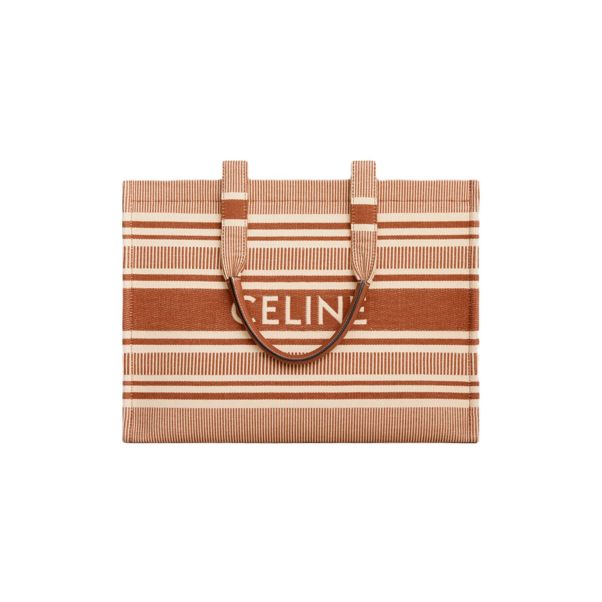 CELINE Large Striped Textile Thais Basket Bag for Women - Multicolor
