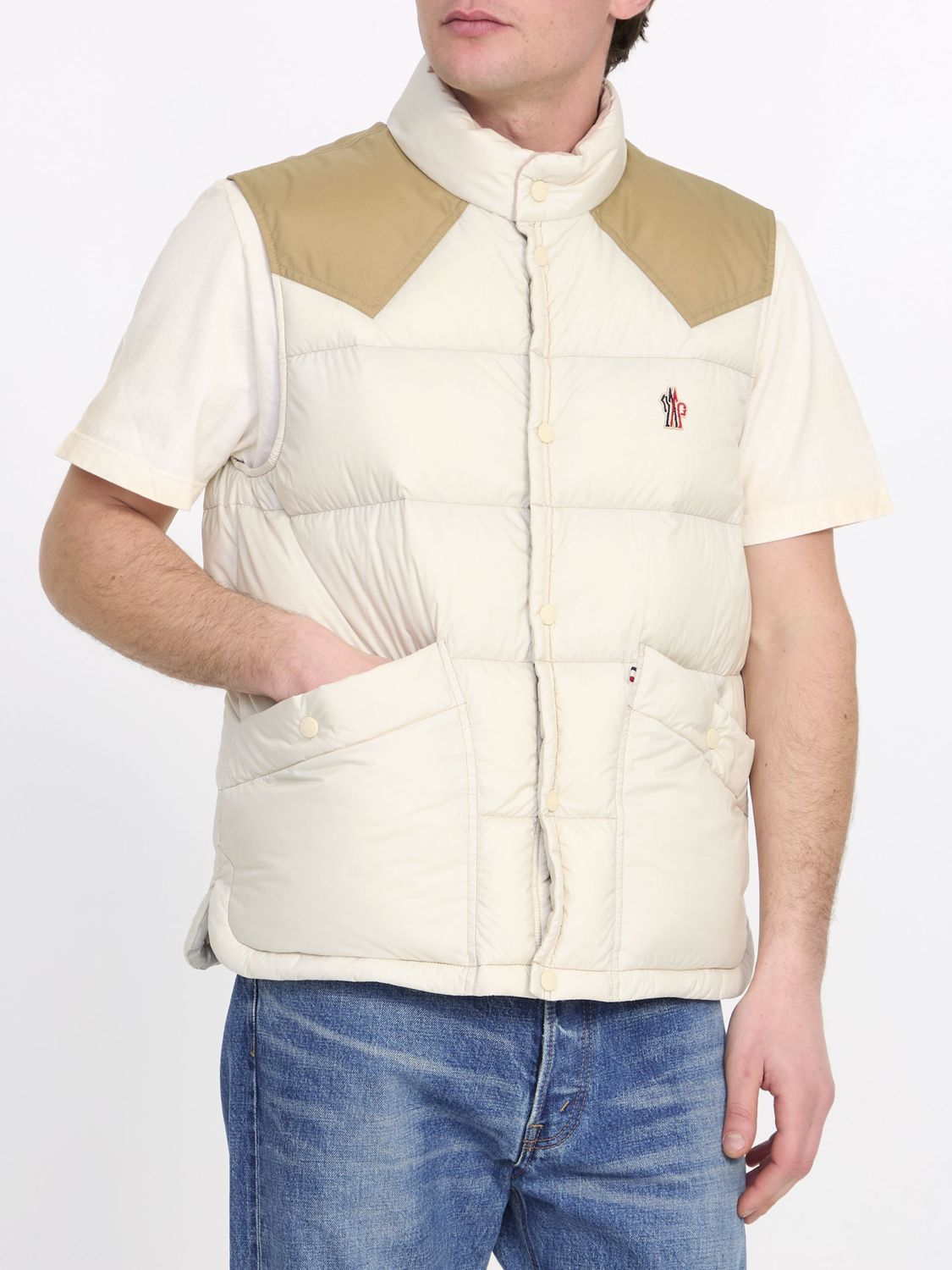 MONCLER GRENOBLE Men's Water-Repellent Padded Vest in Multicolor for SS24