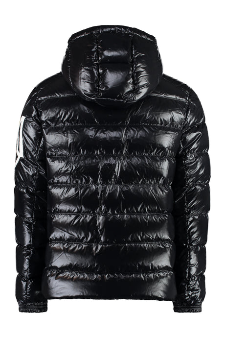 MONCLER Elegant Black Puffer Jacket with Feather Down