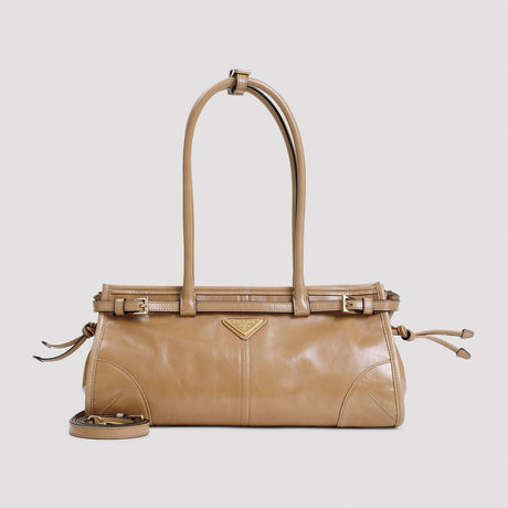 PRADA Elegant Nude Mini Handbag 12.8" x 6.7" x 4.7"
