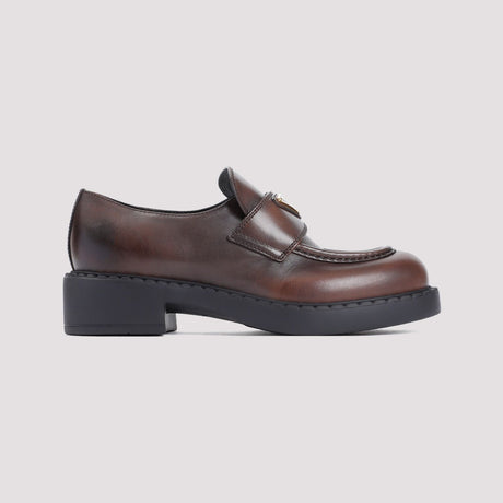 PRADA 100% Leather LEATHER LOAFERS