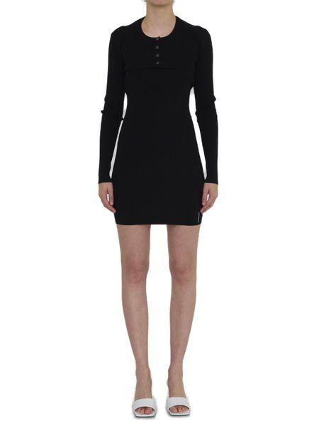 ALEXANDER WANG TWIN-SET DRESS WITH CROPPED CARDIGAN