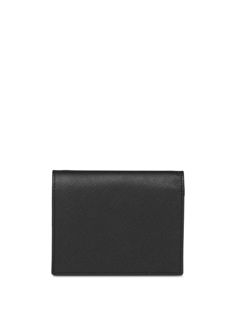 PRADA Black Calf Leather Wallet for Women