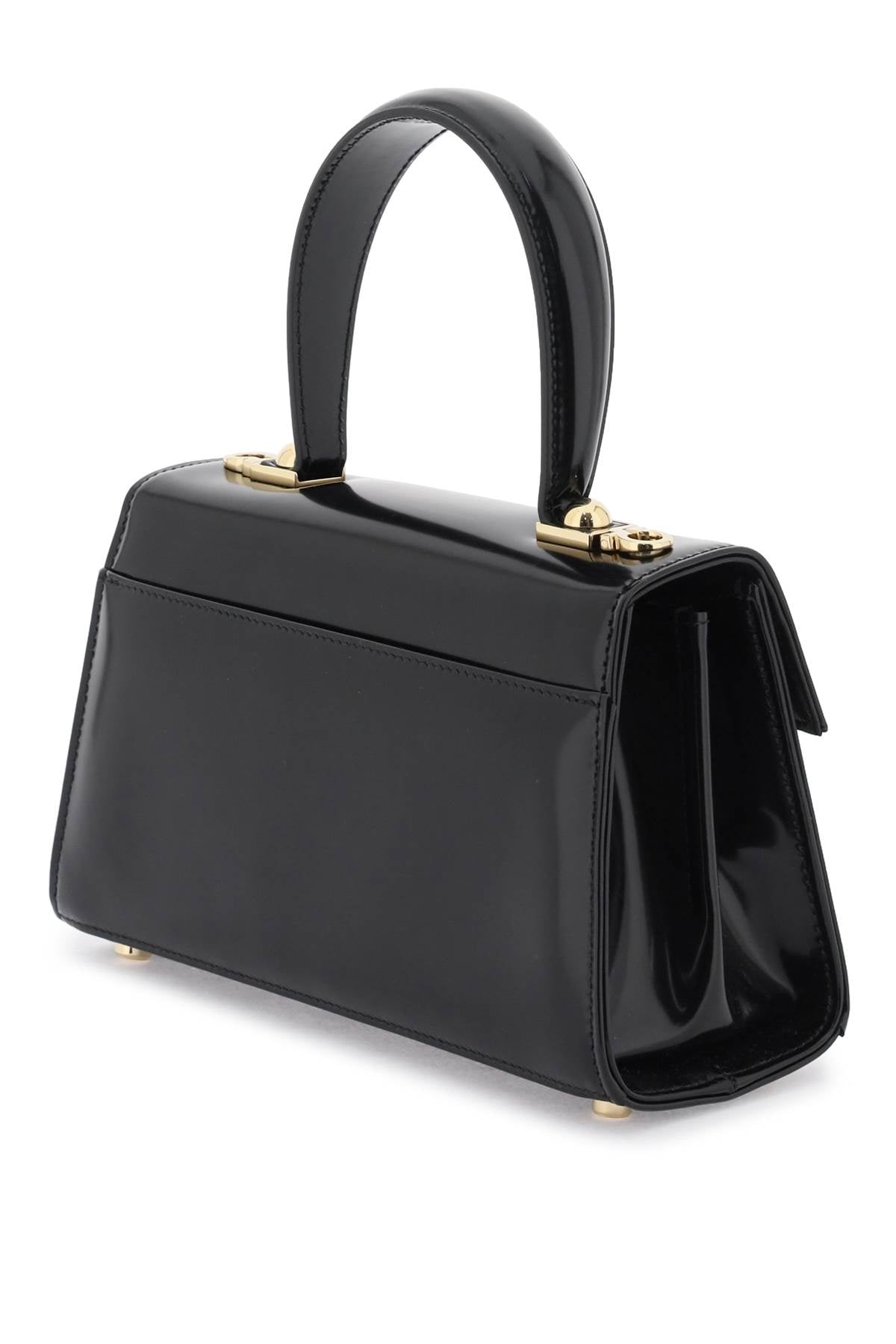 FERRAGAMO Stylish Iconic Leather Handbag for Women - Black FW24