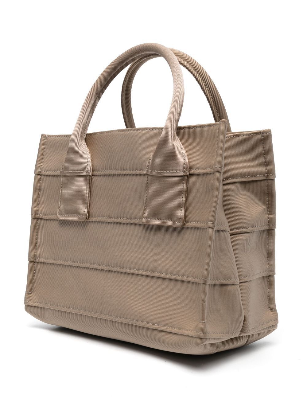 FERRAGAMO Women's Brown Calf Leather Mini Tote Bag with Logo Detailing | FW23