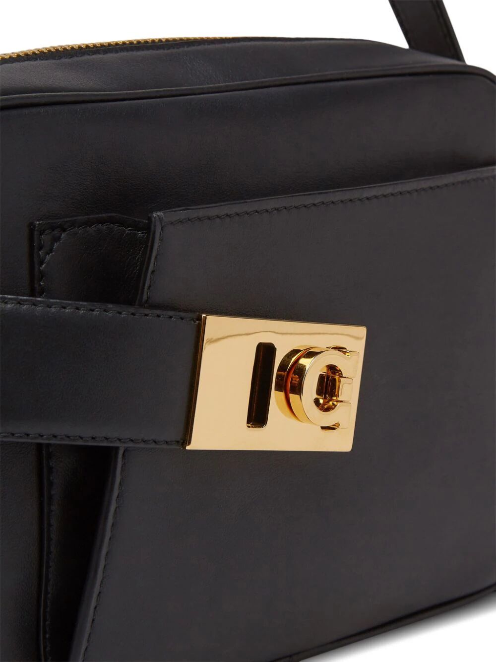 FERRAGAMO Women's Black Calf Leather Crossbody Bag for SS24
