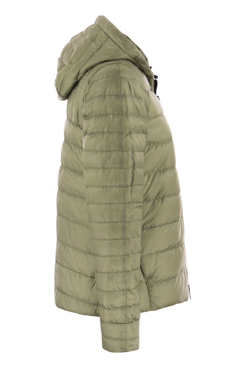 CANADA GOOSE Glossy Green Roxboro Short Down Jacket with Hood for Women - FW23